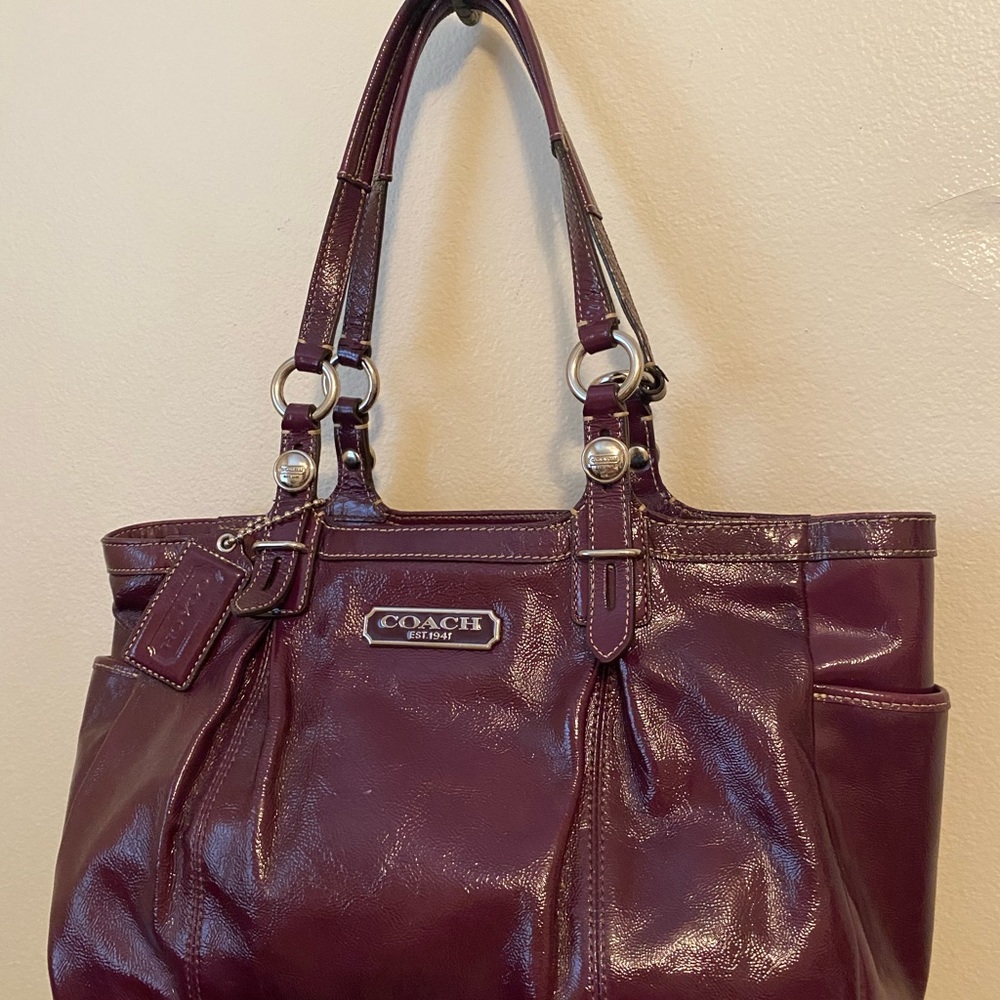 Coach Bag. Patten Leather. Great fall color.